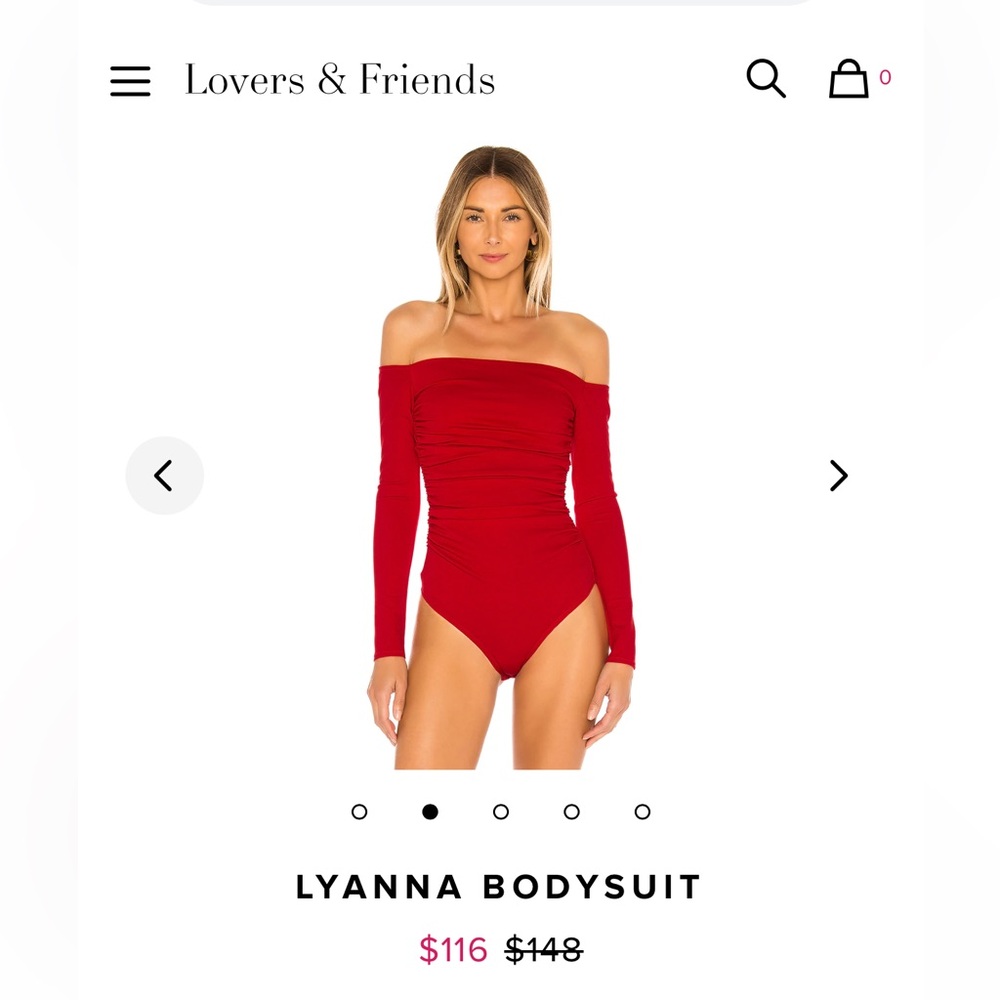 Lovers + friends lyanna red bodysuit